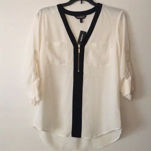 Express Blouse | White and Black